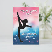 Gymnastik Party Einladung (Stehend Vorderseite)