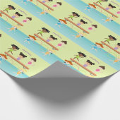 Gymnastik Party Geschenkpapier (Ecke)