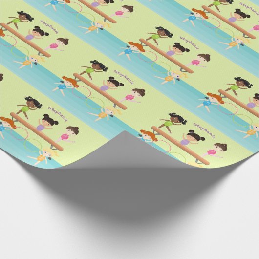 Gymnastik Party Geschenkpapier (Ecke)