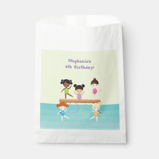 Gymnastik Party Geschenktütchen (Vorderseite)