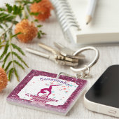 Gymnastik Party Glitzer & Stars Schlüsselanhänger (Vorderseite rechts)