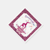 Gymnastik Party Glitzer & Stars Serviette (Ecke)