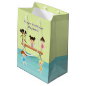 Gymnastik Party Mittlere Geschenktüte (Rückseite Schrägansicht)