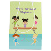Gymnastik Party Mittlere Geschenktüte (Rückseite)