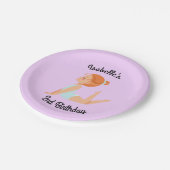 Gymnastik Party Personalisierte Teller (Schrägansicht)