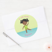 Gymnastik Party Runder Aufkleber (Umschlag)