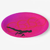 Gymnastik Party Teller für Mädchen. (Schrägansicht)