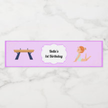 Gymnastik Party Wasser Flasche Etikett