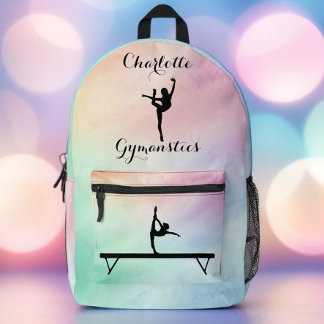 Gymnastik Pastel Lila Green Personalisiert Bedruckter Rucksack