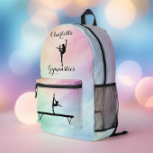 Gymnastik Pastel Lila Green Personalisiert Bedruckter Rucksack