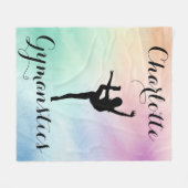 Gymnastik Pastel Lila Green Personalisiert Fleecedecke (Vorderseite (Horizontal))