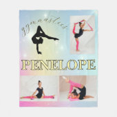 Gymnastik Pastel Rainbow Gradient 3 Foto Custom Fleecedecke (Vorderseite)
