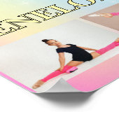 Gymnastik Pastel Rainbow Gradient 3 Foto Custom Poster (Ecke)