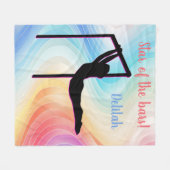 Gymnastik Pastel Star der Bars Personalisiert Fleecedecke (Vorderseite (Horizontal))