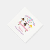 Gymnastik Pastell Geburtstag Serviette (Ecke)