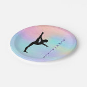 Gymnastik Pastell Papier Teller (Schrägansicht)