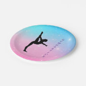 Gymnastik Pastell Papier Teller (Schrägansicht)