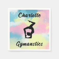 Gymnastik Pastell Pink Blau Gelb Personalisiert