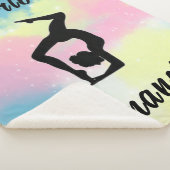 Gymnastik Pastell Pink Blau Gelb Personalisiert Sherpadecke (3/4)