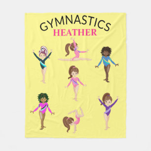 Gymnastik personalisiert 7 Gymnastik Kinderdecke. Fleecedecke