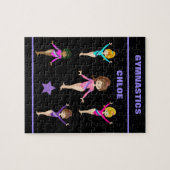 Gymnastik personalisiert Gymnastik Mädchen-Puzzle. Puzzle (Horizontal)