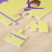 Gymnastik personalisiert Gymnastik Mädchen-Puzzle. Puzzle (Seite)