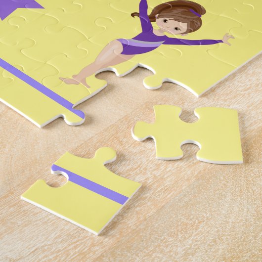 Gymnastik personalisiert Gymnastik Mädchen-Puzzle. Puzzle (Seite)