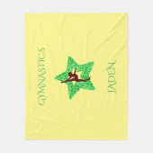 Gymnastik personalisiert-Sternflockendecke. Fleecedecke (Vorderseite)