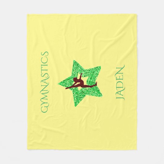 Gymnastik personalisiert-Sternflockendecke. Fleecedecke (Vorderseite)