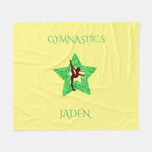 Gymnastik personalisiert-Sternflockendecke. Fleecedecke (Vorderseite (Horizontal))