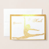 Gymnastik Personalisierte Foil Card Gymnastik Folienkarte (Vorderseite mit Umschlag)