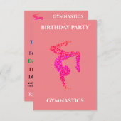 "GYMNASTIK" PERSONALISIERTE GEBURTSTAGLICHE EINLAD (Vorne/Hinten)
