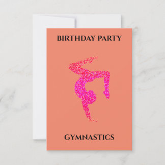 "GYMNASTIK" PERSONALISIERTE GEBURTSTAGLICHE EINLAD