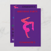 "GYMNASTIK" PERSONALISIERTE GEBURTSTAGLICHE EINLAD (Vorne/Hinten)