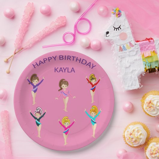 Gymnastik personalisierter BIRTHDAY PAPER TELLER (Party)