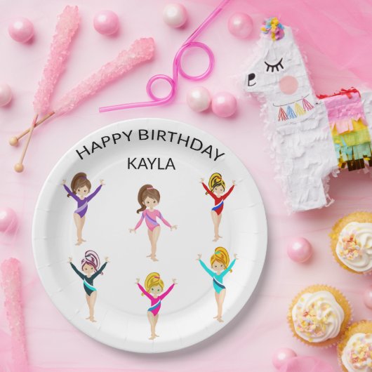 Gymnastik personalisierter BIRTHDAY PAPER TELLER (Party)