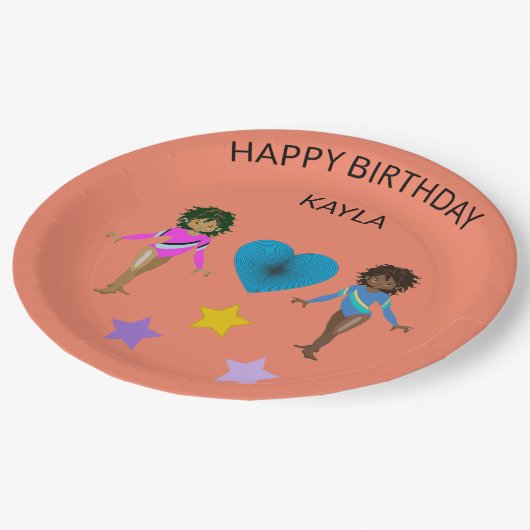 Gymnastik personalisierter BIRTHDAY PAPER TELLER (Schrägansicht)