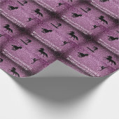 Gymnastik, Pferde & Glitzer Urlaub / Geburtstag Geschenkpapier (Ecke)