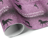 Gymnastik, Pferde & Glitzer Urlaub / Geburtstag Geschenkpapier (Rolleneckpunkt)