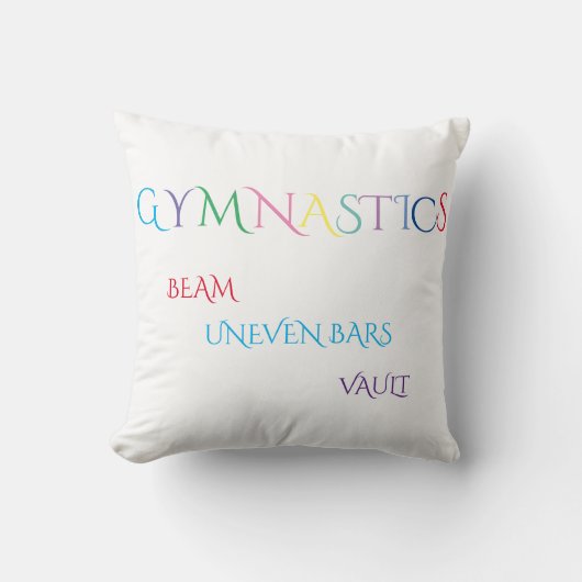 GYMNASTIK PILLOW. KISSEN (Vorderseite)