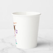 Gymnastik Pink Lila Türkis Girl Geburtstag Pappbecher (Links)