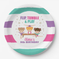 Gymnastik Pink Lila Türkis Girl Geburtstag