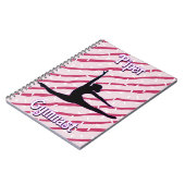Gymnastik Pink White Peppermint Candy Sprinkle Notizblock (Linke Seite)