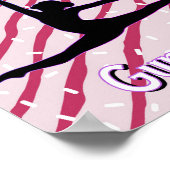 Gymnastik Pink White Peppermint Candy Sprinkle Poster (Ecke)