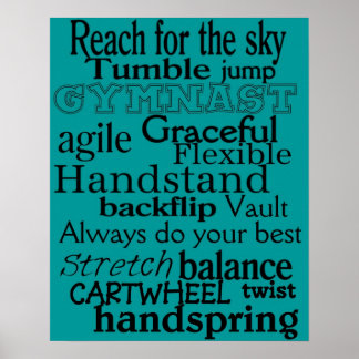 Gymnastik Plakat U-Bahn Kunstausstellung