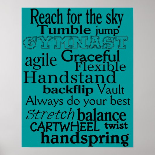 Gymnastik Plakat U-Bahn Kunstausstellung (Vorne)