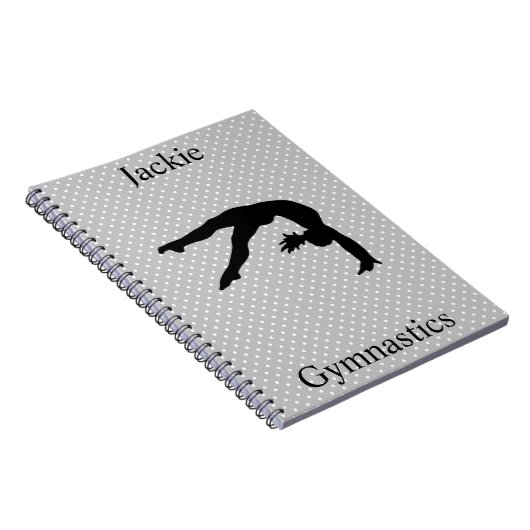 Gymnastik Polka Dot Notebook Notizblock (Rechte Seite)