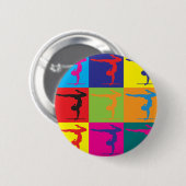 Gymnastik-Pop-Kunst Button (Vorne & Hinten)