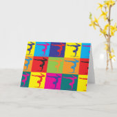 Gymnastik Pop Kunst Karte (Gelbe Blume)