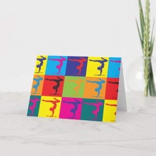 Gymnastik Pop Kunst Karte